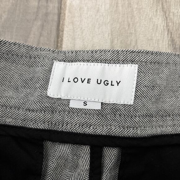 I Love Ugly Striped Gray Kobe Pants Size Small Slim Cotton Blend NWT - Picture 5 of 13